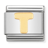 Nomination Composable Classic Link 030101/20 Letter T in 18K Gold